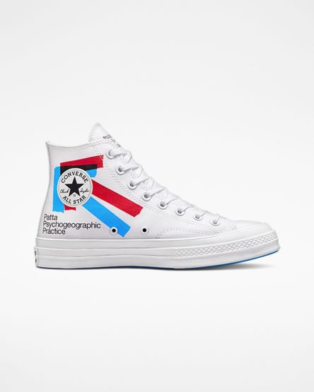 Zapatillas Altas Converse x Patta x Experimental Jetset Chuck 70 Hombre Blancas Rojas Azules | PE 7WP820